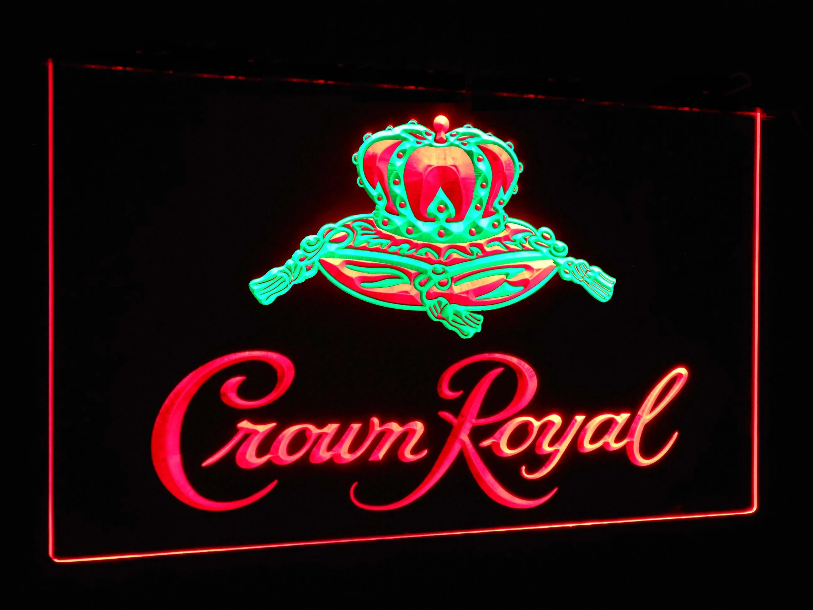 Crown Royal  Bar Decoration Gift Dual Color Led Neon Light Signs st6-a0104