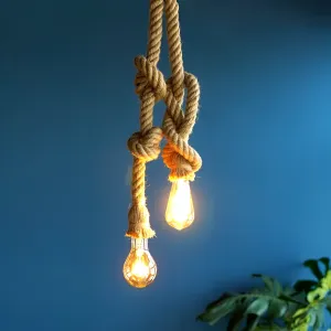 Rostock - Handmade Hemp Rope Pendant Light